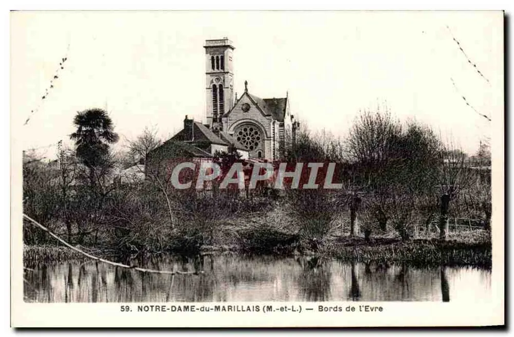 NOTRE-DAME-du-MARILLAIS (M.-et-L.) — Margens do rio Evre — F. Chapeau, editor, Nantes - Frente