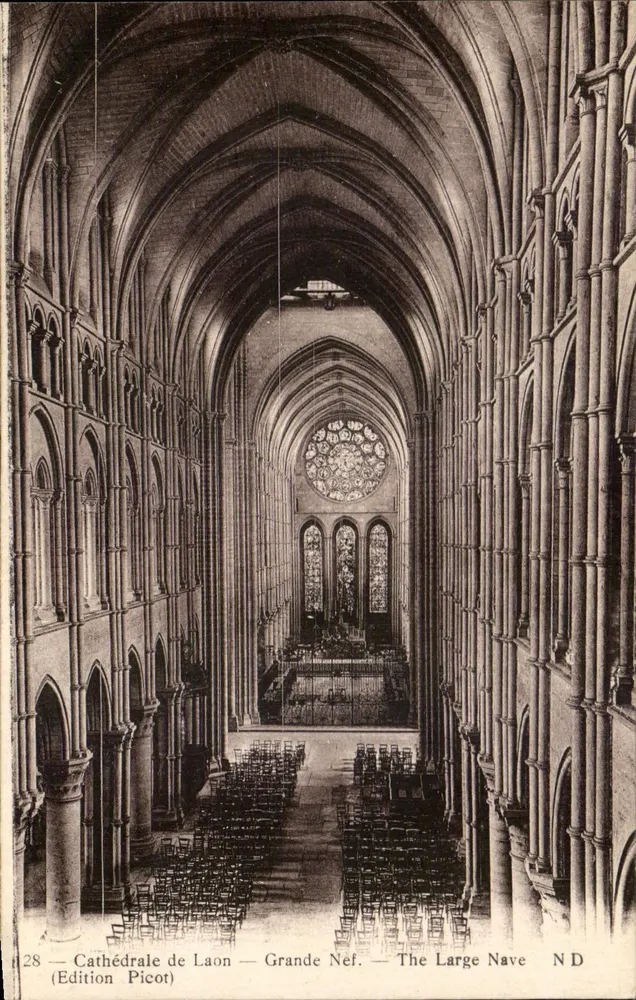 Catedral de Laon — Grande Nef — Edição Picot - Frente