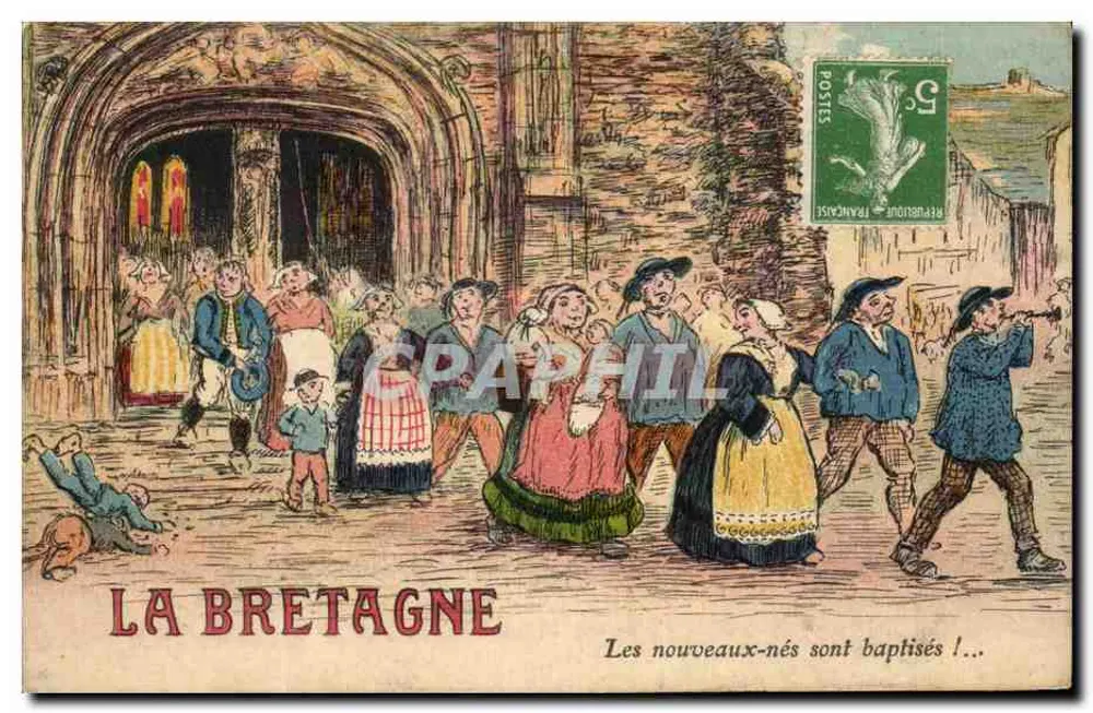 Brittany — Die Neugeborenen werden getauft! — Artland et Nozais, n°42 - Vorderseite