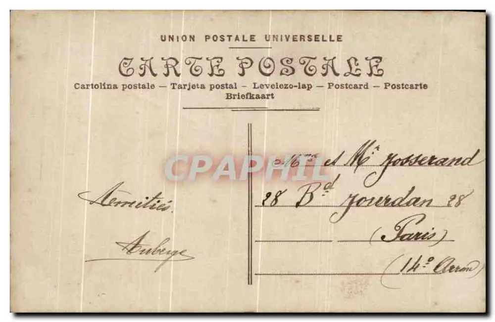 Mãe e seus filhos — cena florestal — EOK Paris n°3047 - Verso