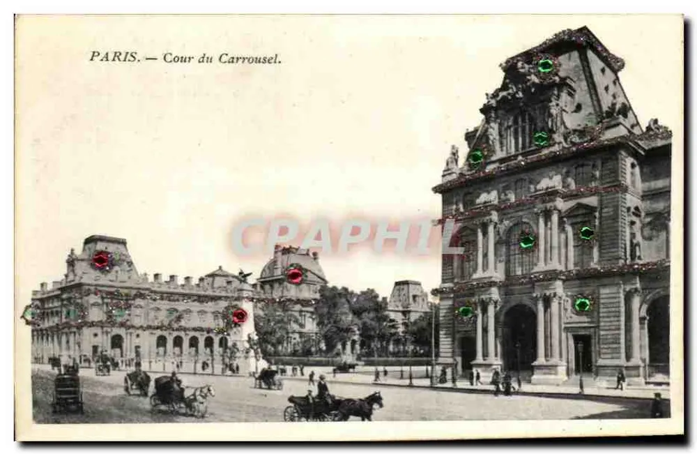 Paris — Cour du Carrousel — éditeur anonyme - Frente