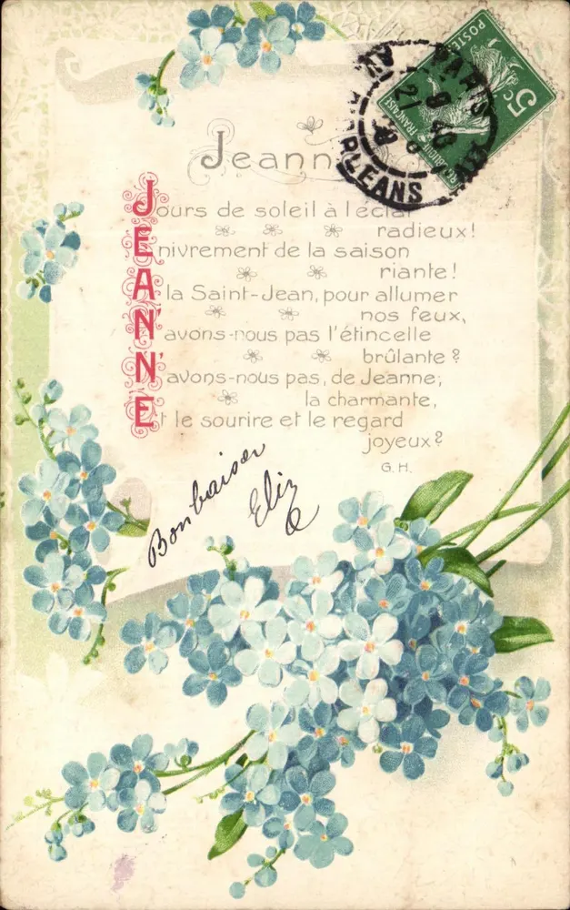 Jeannette — Dias de sol com brilho radiante! — K.F. Editor Paris 1907 - Frente