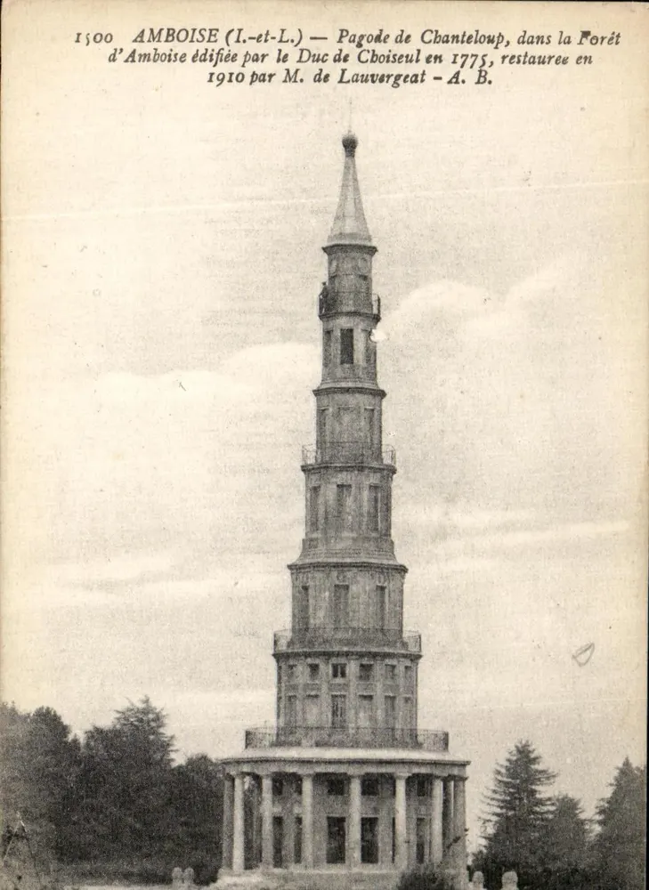 Amboise — Pagode de Chanteloup in der Forêt d'Amboise — A. B. - Vorderseite