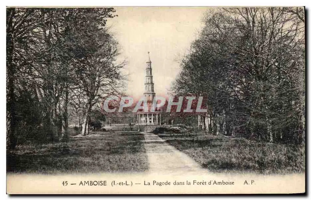 Amboise — De Pagode in het Bos van Amboise — A.P. (uitgever) - Voorkant