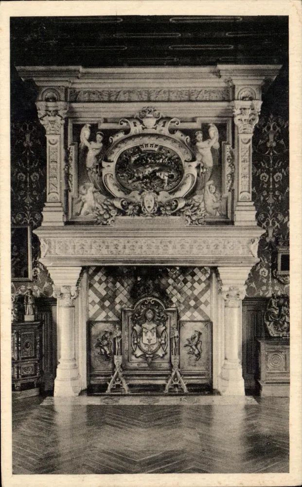 Schloss Azay-le-Rideau — Kamin von François I — Verleger Palais Commercial Service - Vorderseite