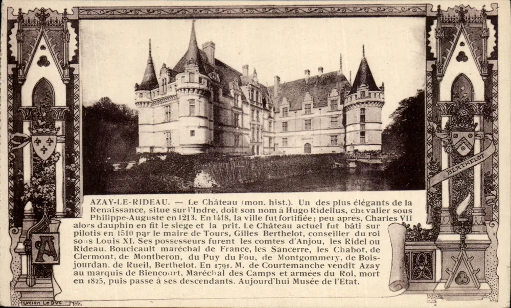 Azay-le-Rideau — Schloss der Renaissance — Verlag L'Atelier de la Poste, Nr. 150 - Vorderseite