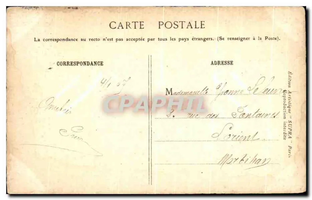 Schloss Chenonceaux — Indre-et-Loire — Édition Artigues SUPRA - Rückseite