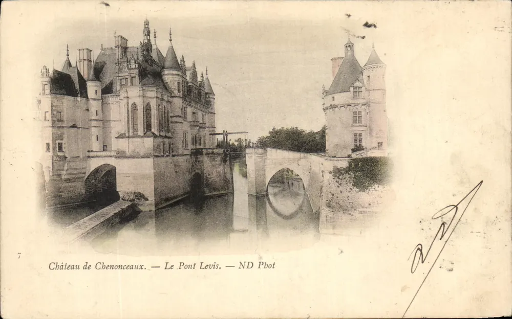 Castelo de Chenonceaux — O Ponte Levis — ND Fotografia - Frente