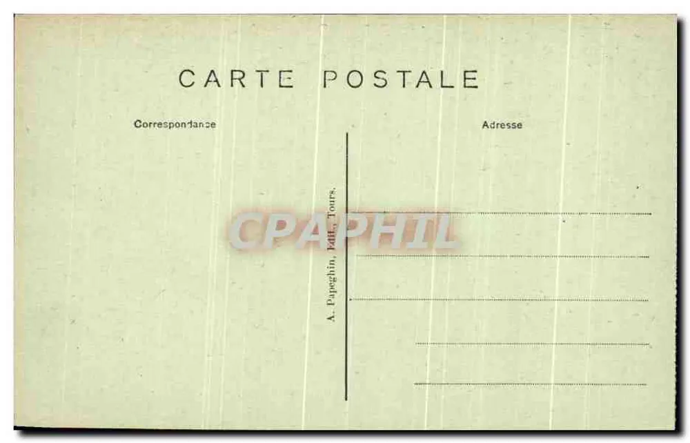 Chenonceaux — O Castelo - Vestíbulo — A.P. (n°34) - Verso
