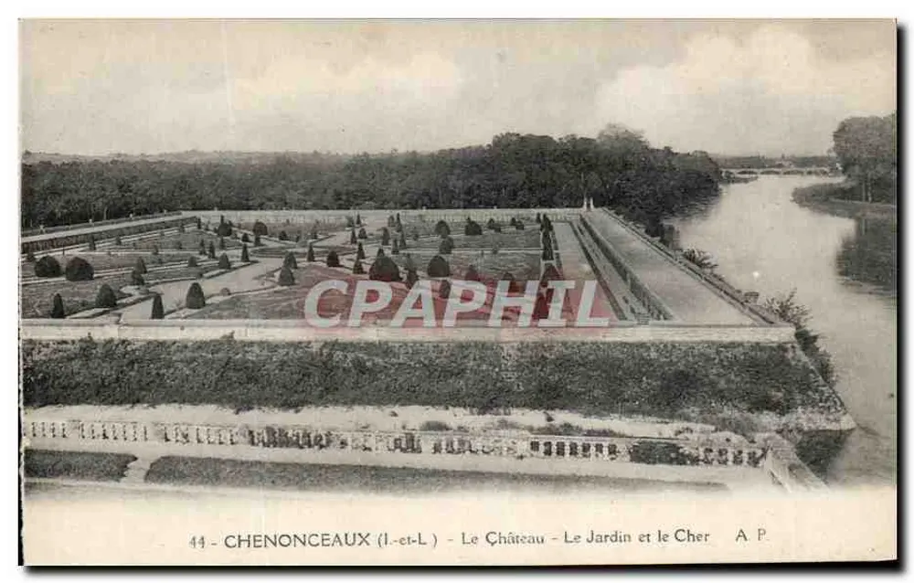 Chenonceaux (Loir-et-Cher) — Das Schloss, Der Garten und der Cher — A.P. - Vorderseite