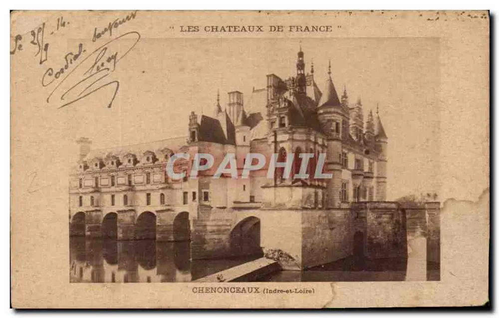 Chenonceaux (Indre-et-Loire) — Castillos de Francia — editor Chantal Baudouin - Anverso