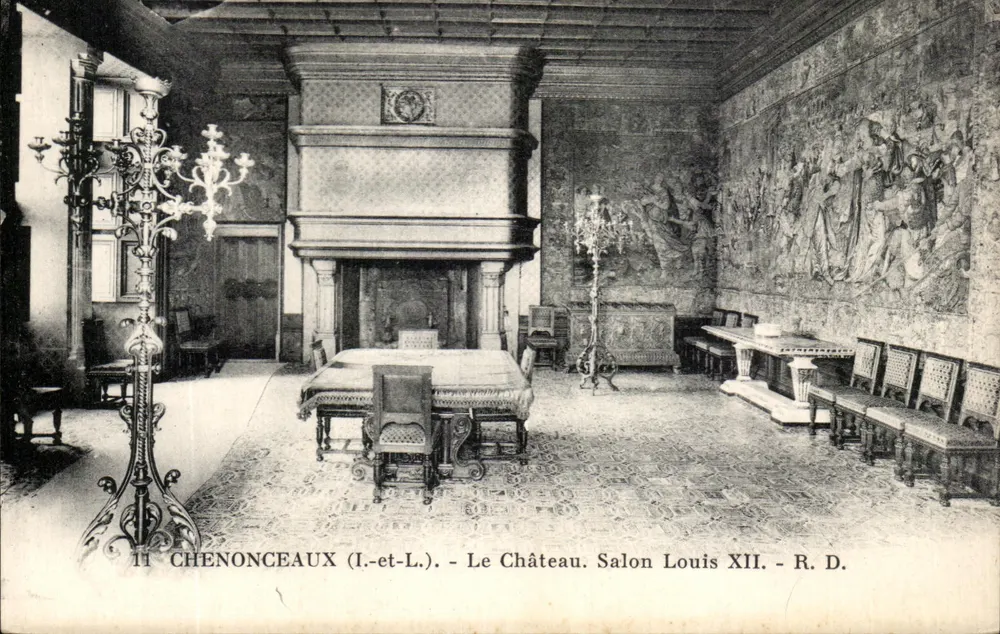 Chenonceaux (Indre-et-Loire) - Das Schloss. Saal Louis XII - R. D. - Vorderseite