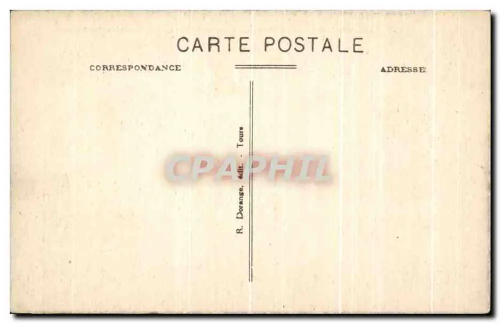 Langeais (Loir-et-Cher) — O Castelo (monumento histórico, XVº s.) e a Igreja (lado Noroeste) - Verso