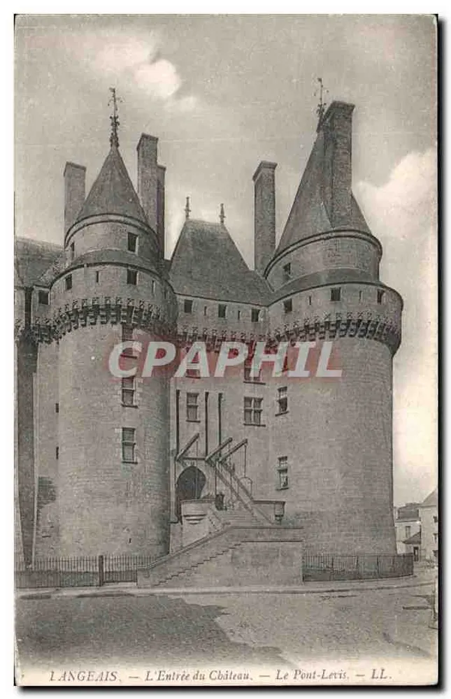 Langeais — Eingang zum Schloss — Pont-Levis — LL - Vorderseite