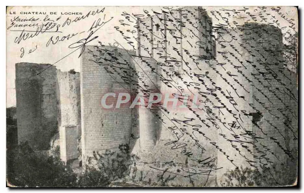 O Castelo de Loches — ruínas — editor não visível - Frente