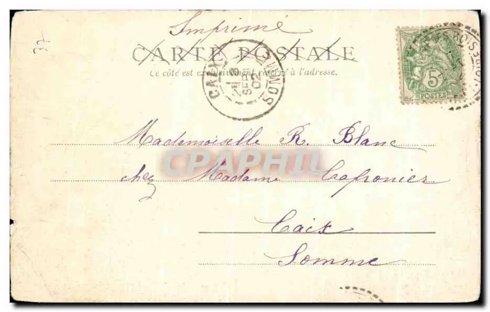 Castelo de Loches — Donjon — editor Spouet, n° 720 - Verso