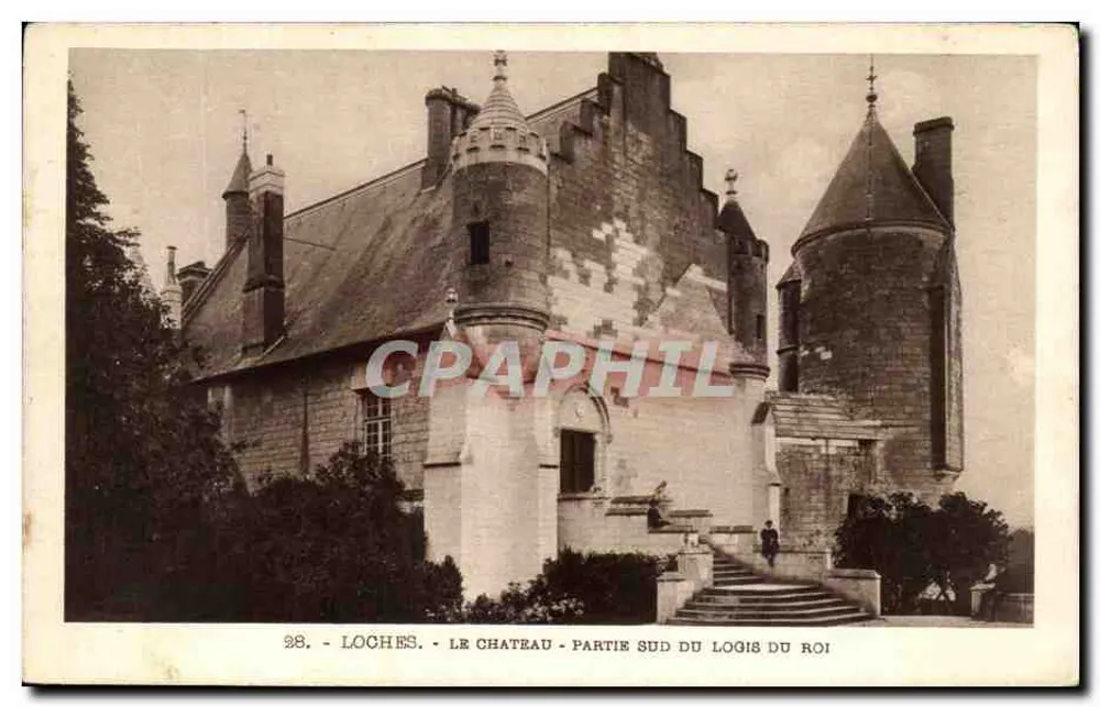 Loches - Das Schloss - Südliche Seite des königlichen Wohnhauses - Vorderseite