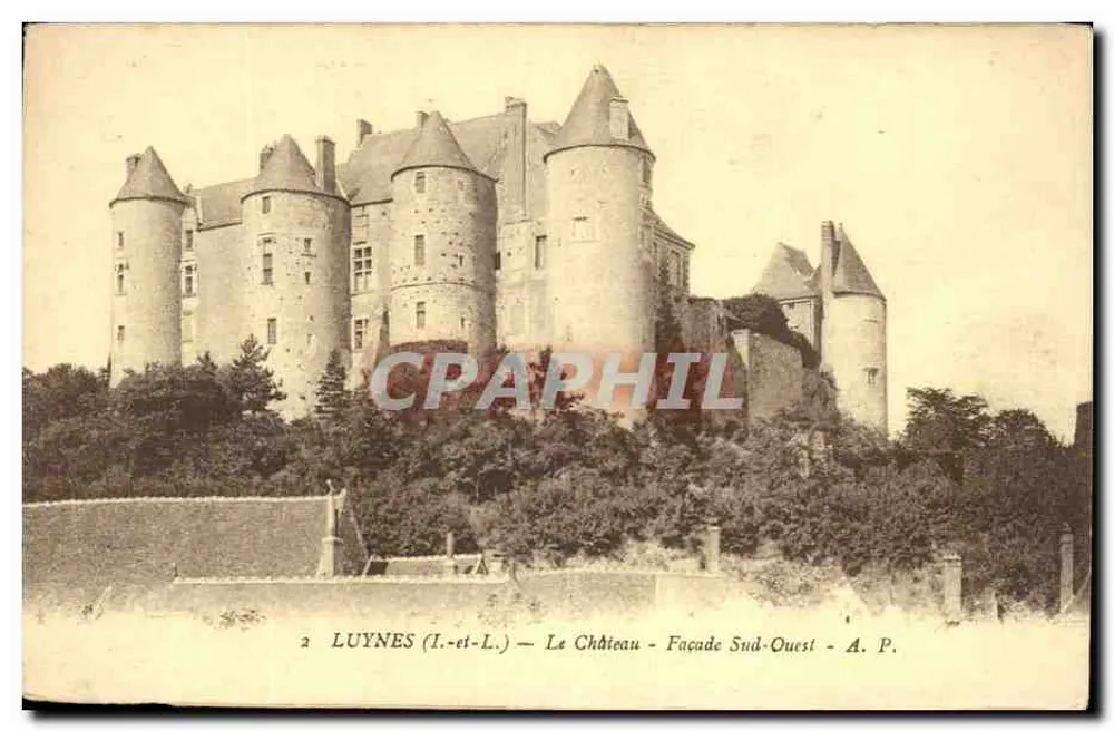 Luynes (Ille-et-Vilaine) — O Castelo — Facha Sul-Oeste — A. P. - Frente