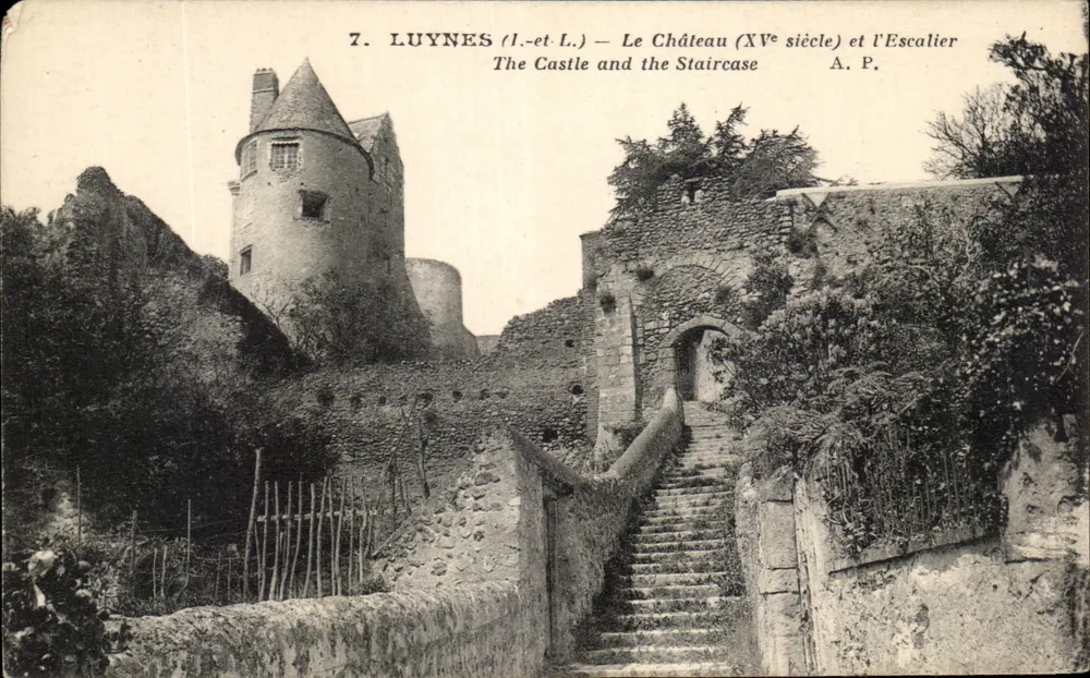 Luynes (Loir-et-Cher) — Zamek (XV wiek) i Schody — A. P. - Awers