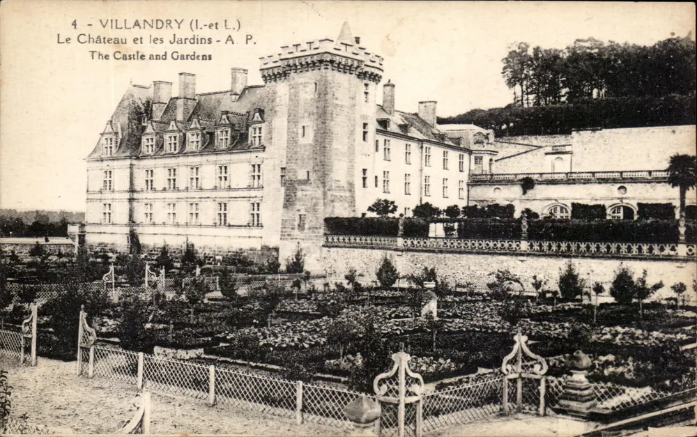 Villandry (Indre-et-Loire) — Schloss und Gärten — A.P. - Vorderseite