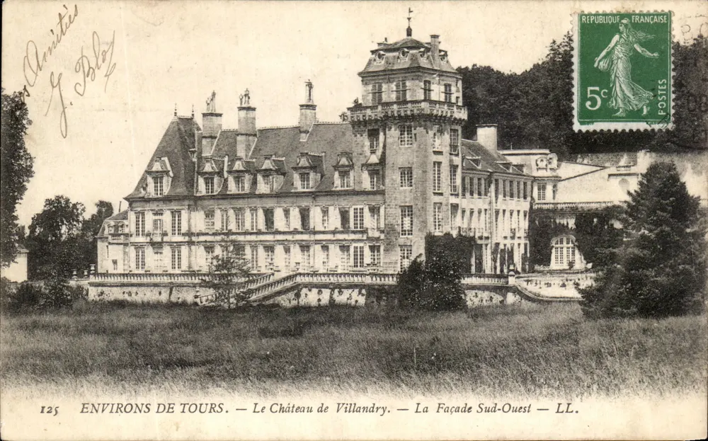 Villandry — Schloss Villandry — Südwestfassade — LL. - Vorderseite