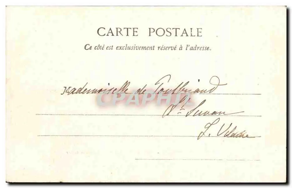 Bordeaux - Passarela do Caminho de Ferro — editada pelo « Journal La Réclame » - Verso