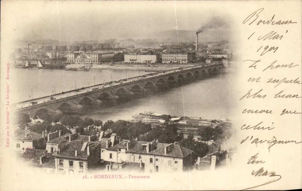 Bordeaux - Panorama — Editado pelo Jornal 'La Réclame' - n°28 - Frente