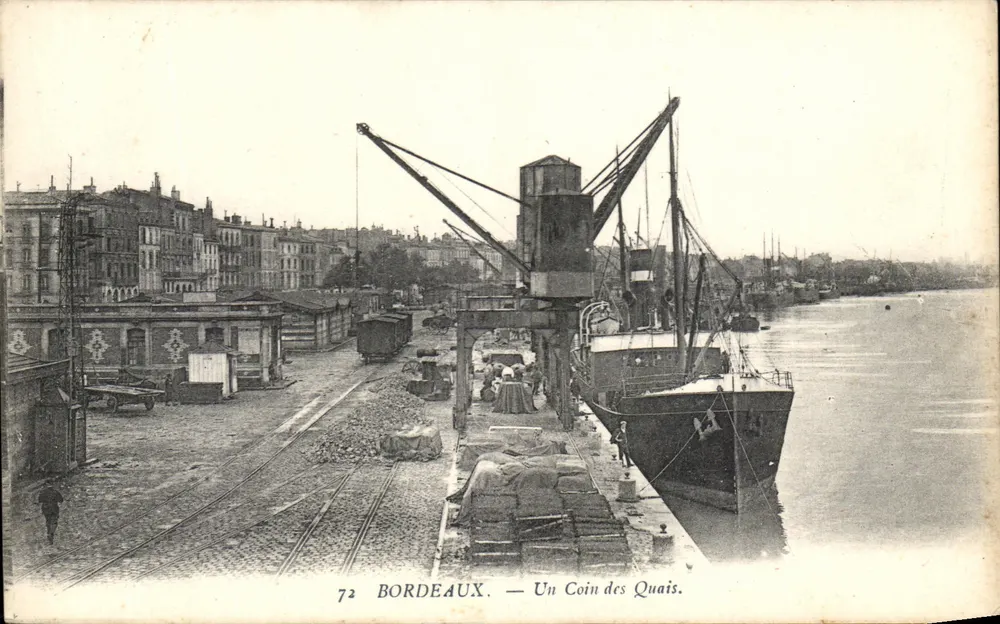 Bordeaux — Ein Eck des Kai — unbekannter Verleger, Nr. 72 - Vorderseite