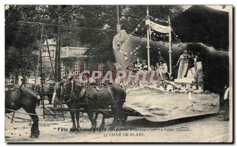 Fête des Vendanges — Char de Blaye — Édition Chambre-Épouard - Vorderseite