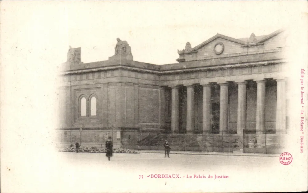 Bordeaux - Het Paleis van Justitie — Uitgegeven door het Tijdschrift 'La Ruchamo' Bordeaux - Voorkant