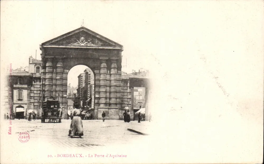 Bordeaux - A Porta da Aquitânia — editada por A. & C. Dufieux - Frente
