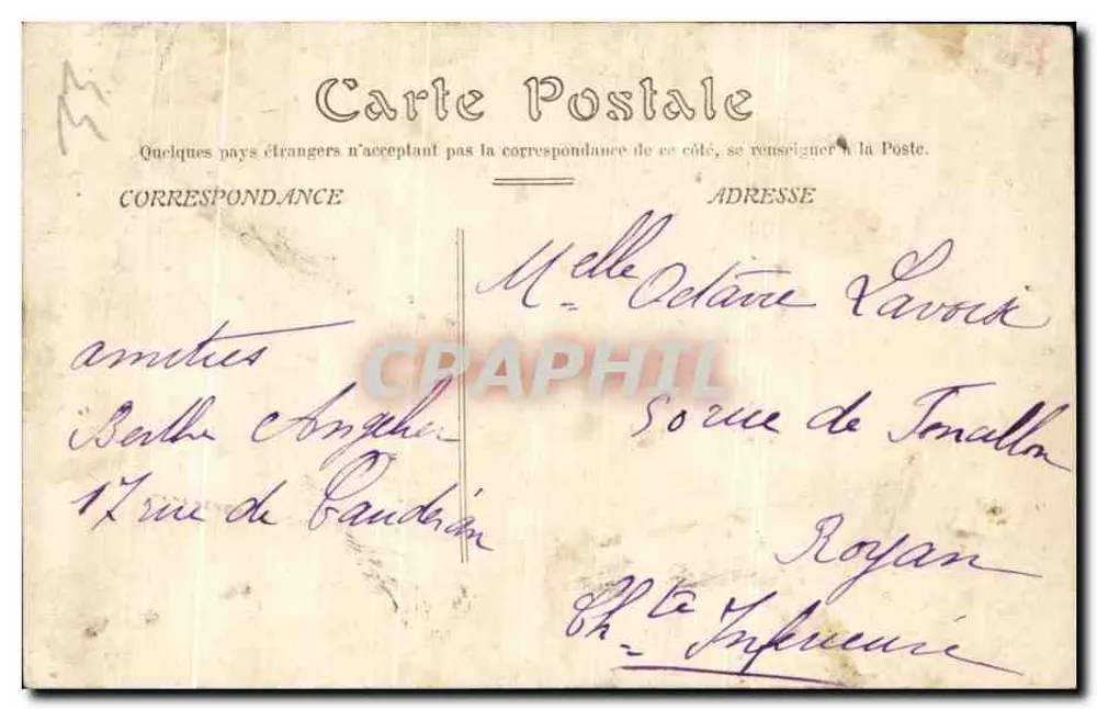 Bordeaux — Tor zur Caillau oder zum Palast — Sonderausgabe 'Den Damen Frankreichs' - Rückseite