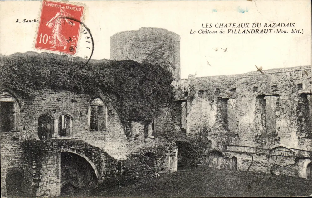 Schloss Villandraut — Die Schlösser des Bazadais — A. Sanche - Vorderseite