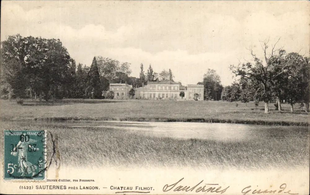 Sauternes cerca de Langon — Castillo Filhot — Henry Guillier, calle Fenneuve - Anverso