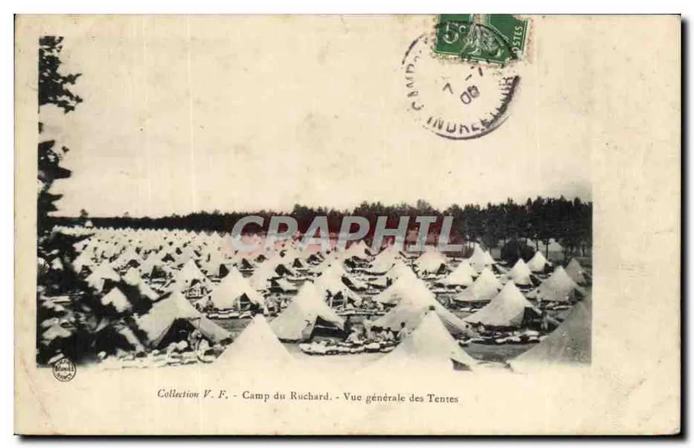 Camp du Ruchard — Allgemeiner Blick auf die Zelte — Sammlung V. F. - Vorderseite