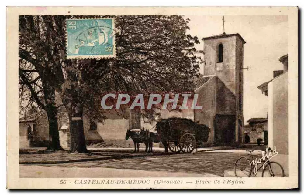 Castelnau-de-Medoc (Gironde) — Platz der Kirche — Mayot & Cie - Vorderseite