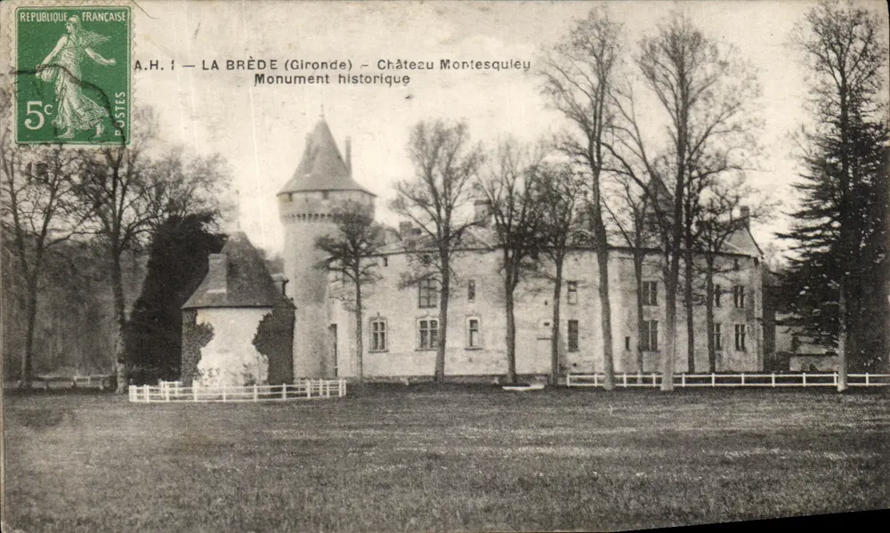 La Brède (Gironde) — Schloss Montesquieu — Historisches Denkmal - Vorderseite