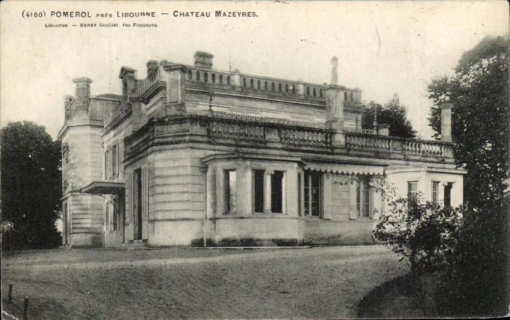 Pomerol près Libourne — Château Mazeyres — Henry Guillier, rue Fonneuve - Recto