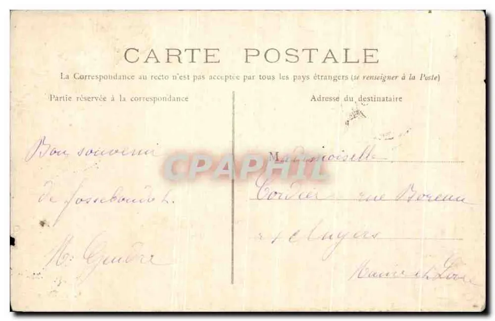 FOSSEBONDOT — Seite Etauliers — A. D. Blaye - Rückseite