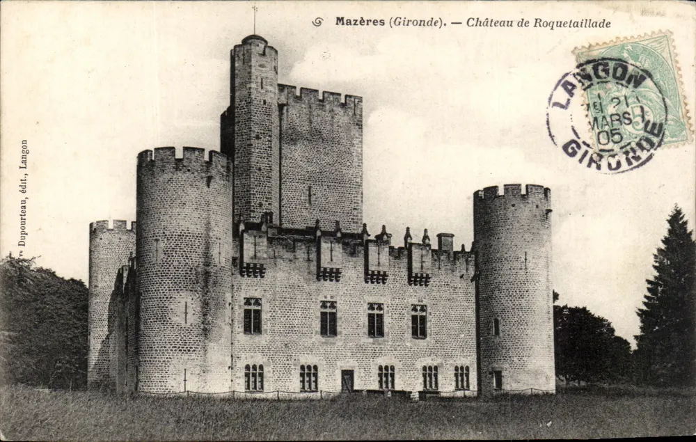 Mazères (Gironde) — Castelo de Roquetaillade — editor Dupourteau, Langon - Frente