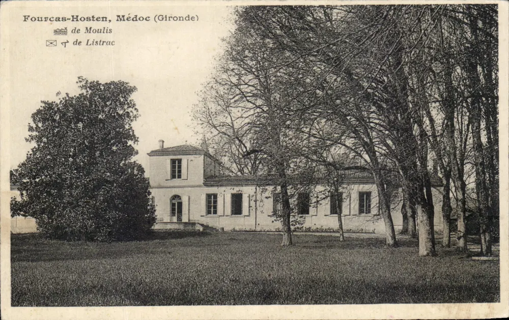 Fourcas-Hosten, Médoc (Gironde) — Haus mit Bäumen — Verlag Listrac - Vorderseite