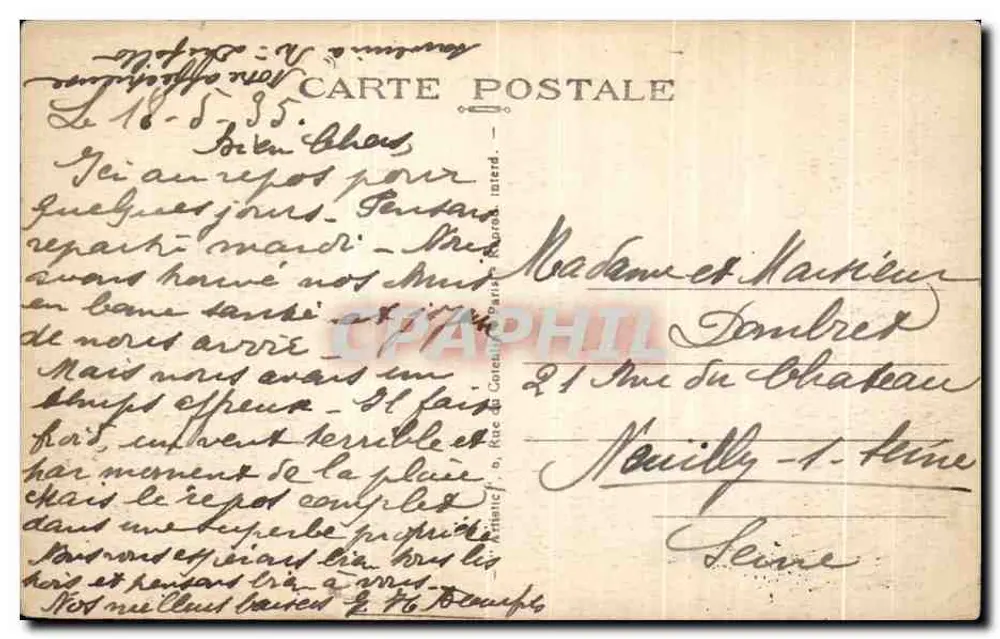 Château de La Posse — Gironde — éditeur PP. RIOCAUD - Verso
