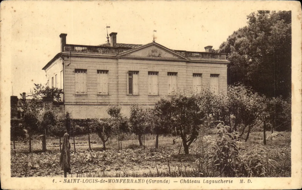 Saint-Louis-de-Monferrand (Gironde) — Zamek Lagaucherie — M.D. - Awers