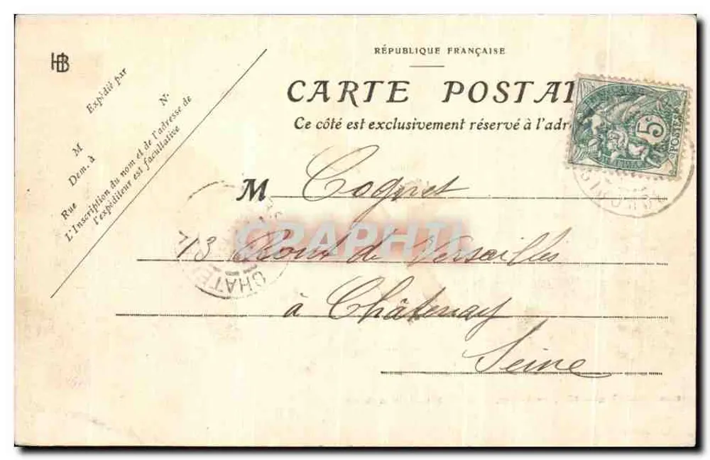 Saint-Émilion, perto de Libourne — Château Ausone — Henry Guillier, 31, 42 bis e 44, rue Forbeuve — Libourne - Verso