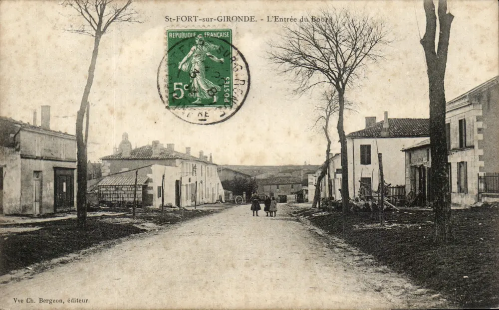St-FORT-sur-GIRONDE — Der Eingang zum Dorf — Vve Ch. Bergeon, Verlag - Vorderseite