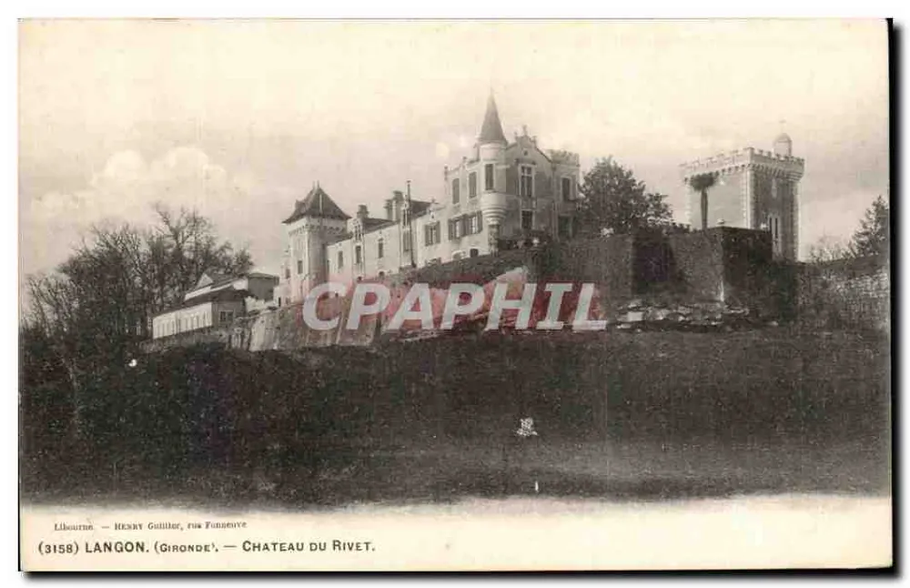 Langon - Castelo do Rivet — Henry Guillier, rua Fondeneuve, n°3158 - Frente