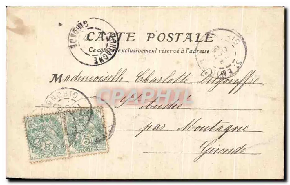 FLOIRAC, NAHE BORDEAUX — Schloss Castel-Floirac — Verleger Légerne, Nr. 1951 - Rückseite