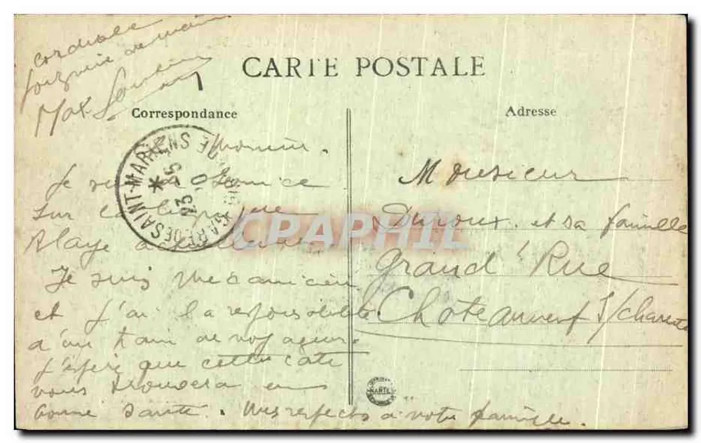 Blaye - Die Citadel, Ansicht aus der Gironde — A. Baron, Verlag - Rückseite