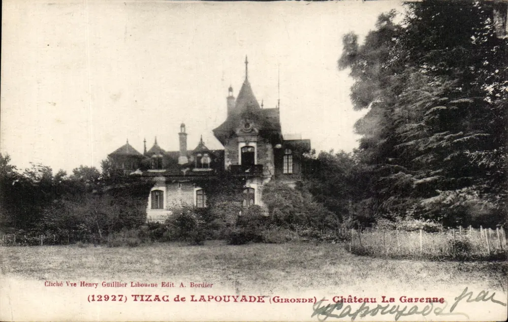 Tizac de Lapouyade (Gironde) — Schloss La Garenne — Verlag A. Bordier - Vorderseite