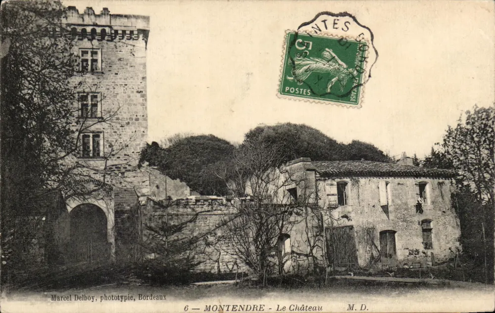 Montendre — O Castelo — Marcel Delboy, fototipia, Bordeaux - Frente